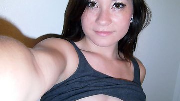 Gorgeous Brunet Teen Fresh Piss Hole Dildo Bang