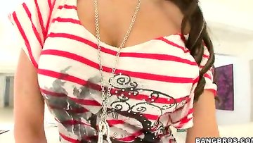 Cute Brunet Mia Nicole Touching Her Asshole To Try A New Sex Toy