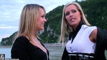 Blue Angel and Sophie Moone drill on a boat with a great passion