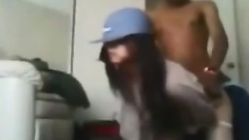 Norah amusing a gigantic ebony penis in her first amateur video