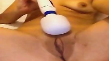 Toy and Hitachi fun grandma Jude work it when she is home and alone