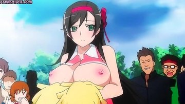 Anime college cheerleader gets gangbanged