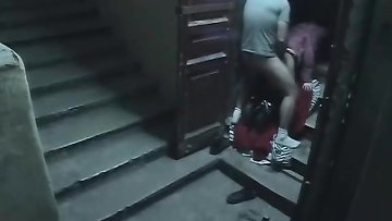 Security camera catpures couple fucking