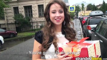 Foot tease teen in the car