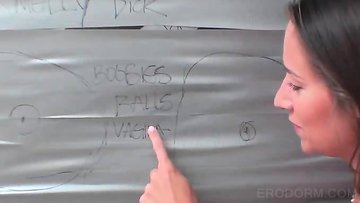 Student cuties partying in their dorm room