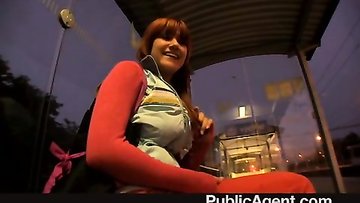 Lucy teen slut having sex behind the bus station