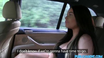 Sexy American teen fucked in the car