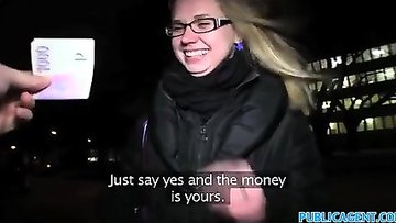 Blonde student college sex for cash