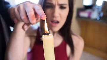 Sexy candlewax kinky with teen Jenna Reid