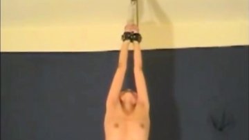 Whipping my dangling Japanese Slave Akino