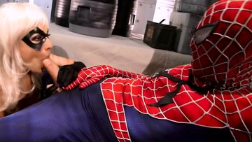 Lexi Swallows SpiderMan big cock with real passion
