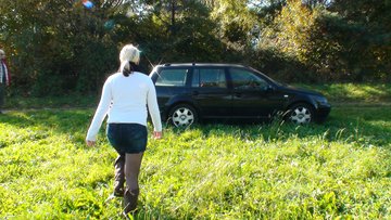 Homemade couple bang in a tree house