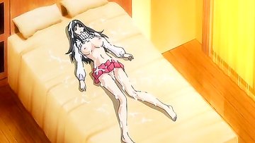 Stunning hentai woman all in jizz after rough banging. screwing