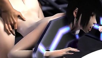 Enchained vampire in wild hentai screw