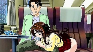 Hentai blow job work in the outdoor zone