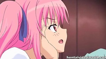 Handsome anime women awesome three way screw