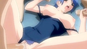 Animated group gangbang with fetish chick