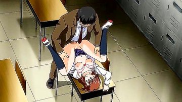 Anime girl loses virginity by her teacher