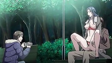 Hentai couple sex at city park