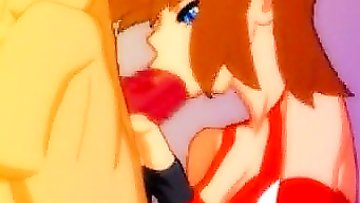 Salacious hentai chick is deepthroating rod and jugg rammed