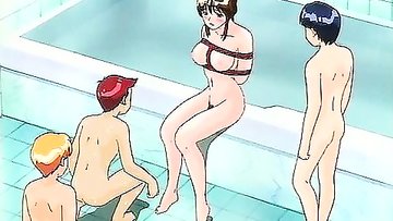 Lusty hentai sex in wc