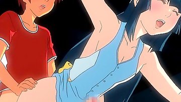 Enticing and adorable chick as the raunchy hentai outside bang session