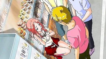 Sweet hentai chick to lick wild cocks cumshot