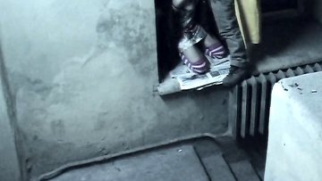 Filthy teen woman sucking dick on the sill!