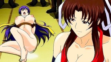 Les hentai and anime gang fuck