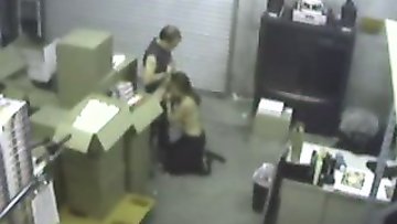 Rough bang session for insatiable lovers in the warehouse!