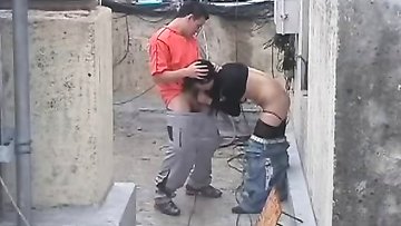 Psycho bang caught by security camera!