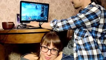 She Sucks His Cock While He Plays Video Games