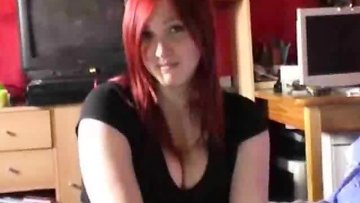 Huge Titty Redhead Masturbates To Orgasm