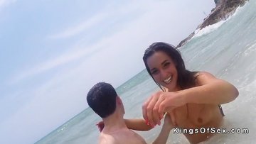 Couple stole camera and fucked at beach