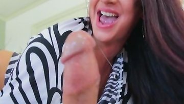 Amazing blowjob from this wild redhead MILF