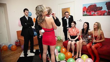 Stunning banging. screwing women at a B-day party