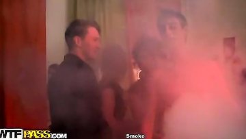 Student gang bang with hot women