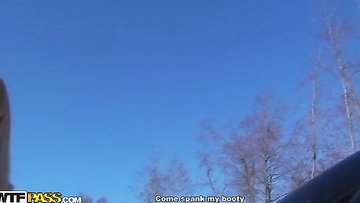 Stunning student fellatio and hot bang in fresh air