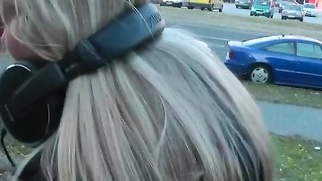 Blonde party babe wants outside banging. screwing