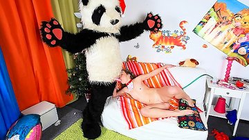 Stunning anal banging with massive sex toy