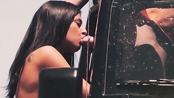 Cute european teen fucked outdoor by her boyfriend