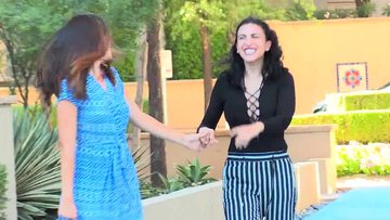 Amateur Chloe showing trimmed cunt and making out