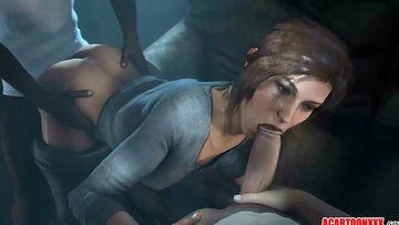 Big tits Lara Croft fucked raw