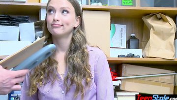 Petite teen shoplifter fucked her way out of trouble