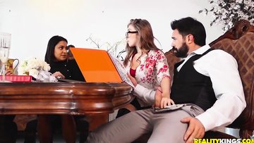 Wedding planner is hungry for cock