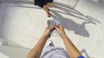 Public restroom quickie with this cute but broke teen