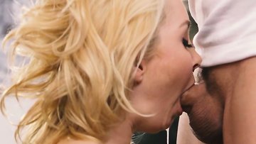 Scared housewife fucked by burglar in front of hubby