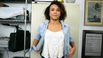 Black petite babe is riding a huge black shlong to get the job for her.