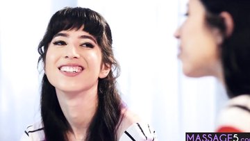 After passion massage babes started hardcore fingering