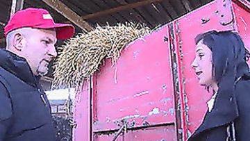 Dirty German babe gets nailed wild at the farm